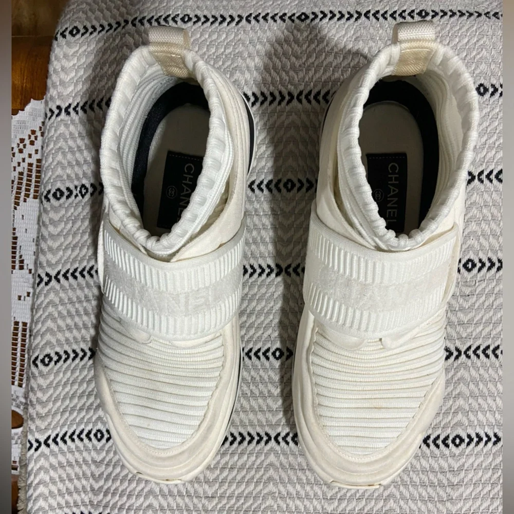Chanel 17B Stretch Fabric Sneaker